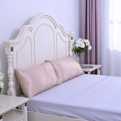 SERENITY NIGHT: Premium-Kollektion, 2er-Set - Kissenbezüge aus 100% Maulbeerseide, Roségold 
