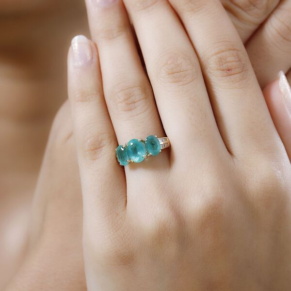 AAA Kagem sambischer Smaragd und Diamant Ring in 585 Gold - 2,90 ct. image number 9