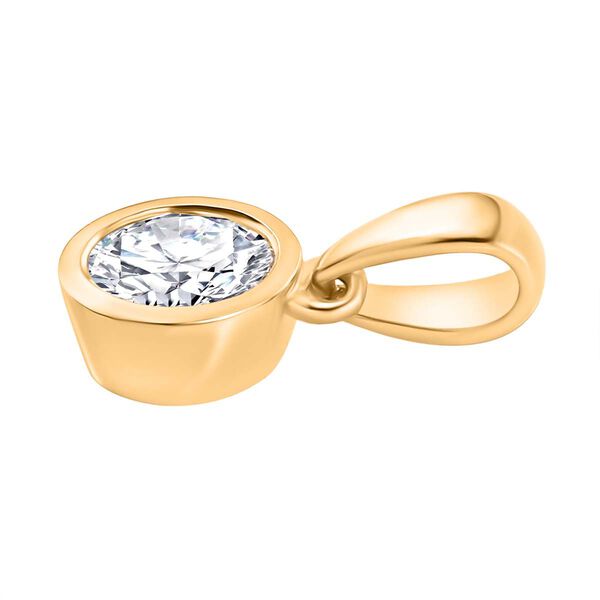 2er Set - Moissanit Ring und Anhänger, 925 Silber vergoldet (Größe 16.00) ca. 1.50 ct image number 7