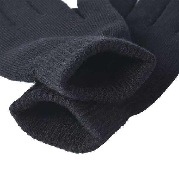 Unisex Dreieck Thermo Touchscreen Winterhandschuhe, Gr&ouml;&szlig;e: XL, Schwarz image number 5