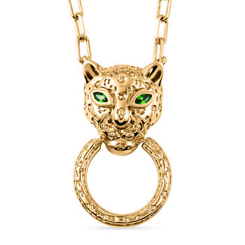 EVER TRUE Nat&uuml;rlicher Chromdiopsid Halskette ca. 50 cm Nickelfreies Messing ca. 0,17 ct.