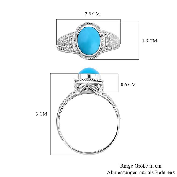 Royal bali - Sleeping Beauty Türkis Ring, 925 Silber, (Größe 16.00) ca. 2.20 ct image number 5