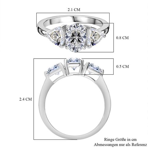 LUXURIANT DIAMOND- SGL zertifizierter VS-EF Labor Diamant Ring in 950 Platin - 2 ct. image number 5