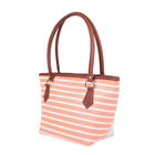 Handtasche für Damen, Orange und Weiß image number 4