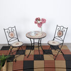 3er-Set - Mosaik-Tisch und 2 Mosaik-Stühle, Terracotta  image number 0