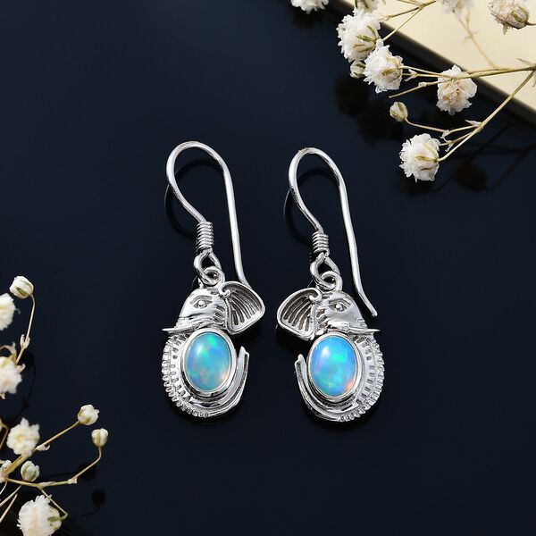 AA Natürliche, äthiopische Welo Opal Ohrringe - 1,05 ct. image number 3
