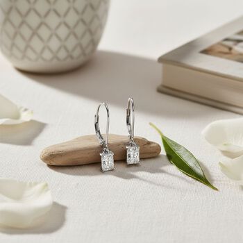 LUXURIANT SGL zertifizierte VS-GH Labor Diamant Ohrringe, 925 Silber rhodiniert - 1 ct.