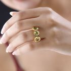 Ouro Verde-Quarz Ring, 925 Silber vergoldet, (Größe 16.00) ca. 5.37 ct image number 2