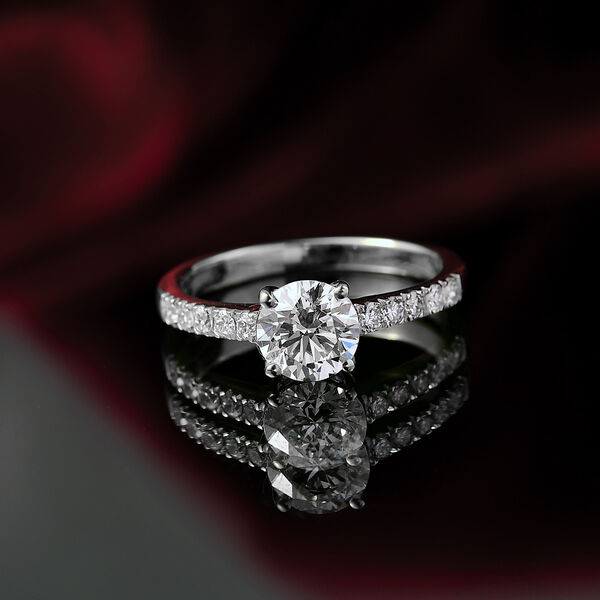 LUXURIANT SI Labor Diamant Ring, 925 Silber rhodiniert - 1,25 ct. image number 1