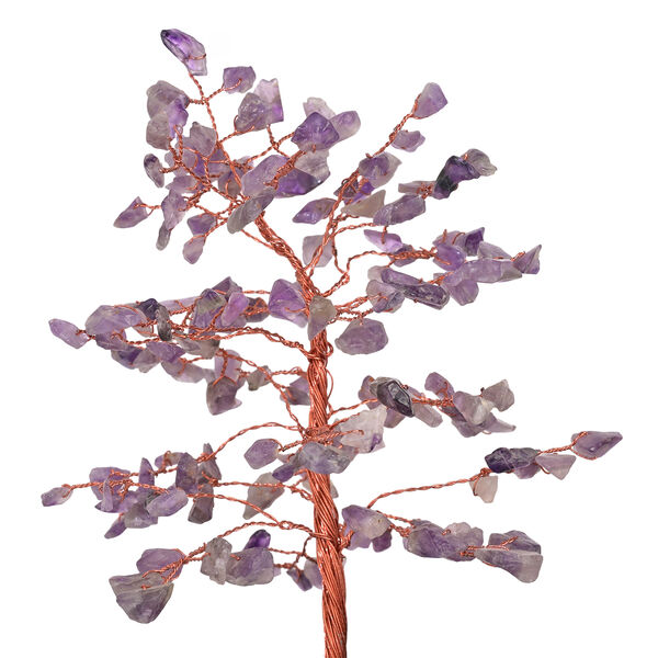 "Amythyst Backflow Incense Burner With  Crystal Tree Back Flow Incense Holder With 30 Incense Cones Size:- 18 X 10 X 20 Cms Color- Purple" image number 6