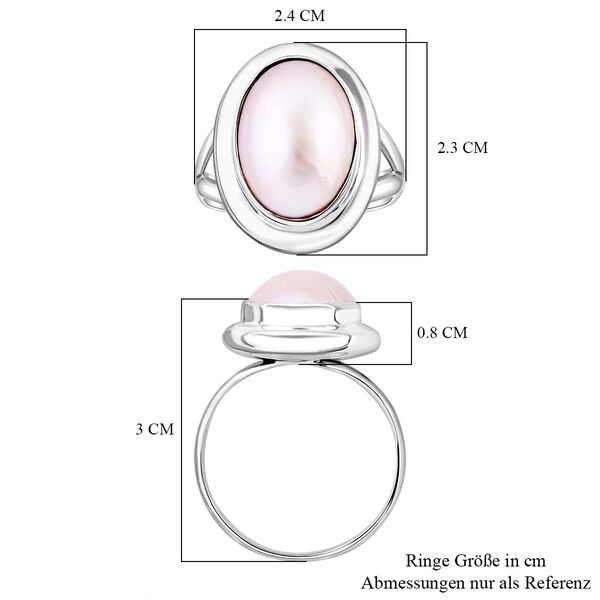 Royal Bali Kollektion- Wei&szlig;e Mabe Perle Ring image number 5