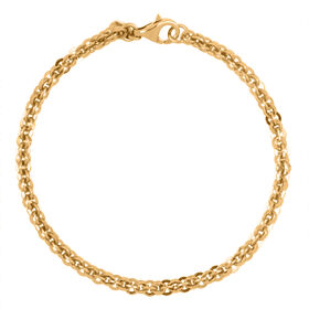 LA BELLA feinstes handgefertigtes Italienisches Vortex Armband ca. 19 cm 925 Silber vergoldet