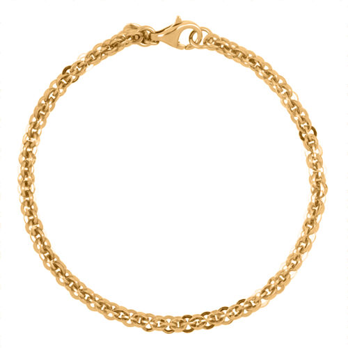 LA BELLA feinstes handgefertigtes Italienisches Vortex Armband ca. 19 cm 925 Silber vergoldet image number 0