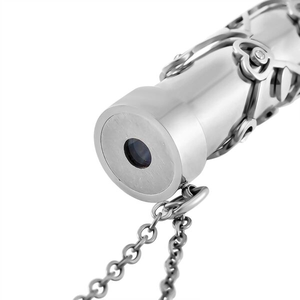 Mehrfarbige Zirkonia-Halskette in Silberton, 75+5 cm image number 5