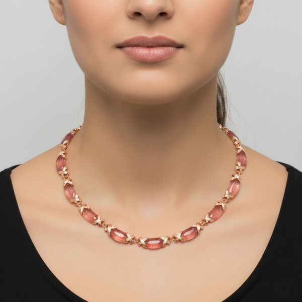 Kirschquarz 45+5cm Halskette - 250 ct. image number 2