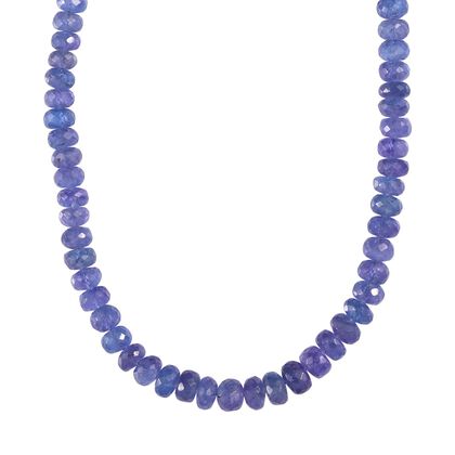 AAA Tansanit Halskette ca. 45 cm 585 Gold ca. 117,00 ct.