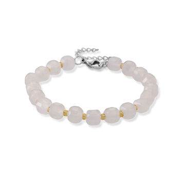 Achat, Glas Armband ca. Flexibles cm 316L Edelstahl 58.00 ct