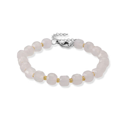 Achat, Glas Armband ca. Flexibles cm 316L Edelstahl 58.00 ct