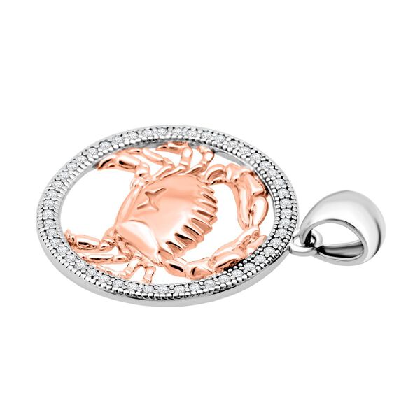 LUSTRO STELLA - Wei&szlig;er Zirkonia Anh&auml;nger 925 Silber rhodiniert image number 3