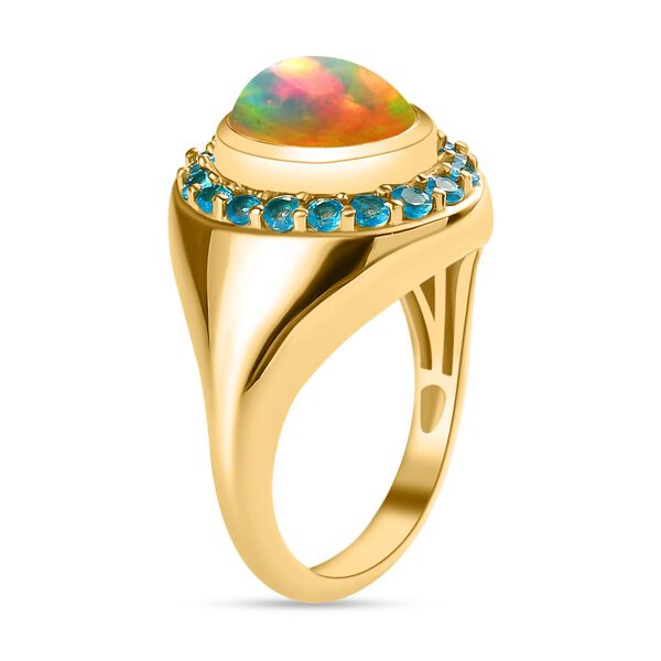 Nat&uuml;rlicher, &auml;thiopischer Welo Opal und Neon Apatit-Ring - 2,45 ct. image number 5