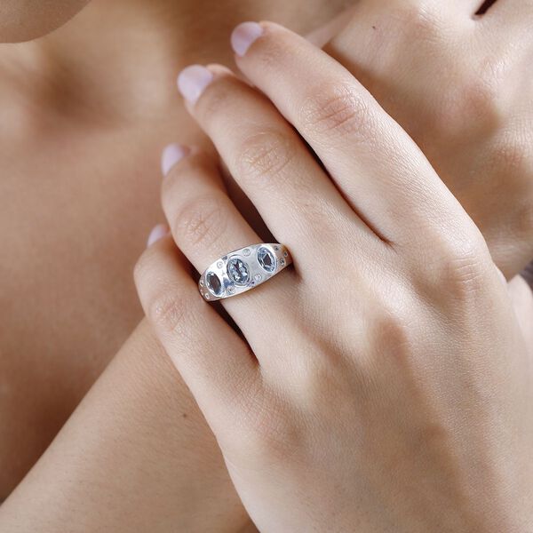 Espirito Santo AA Aquamarin und Zirkon Ring, ca. 1.39 ct. image number 3