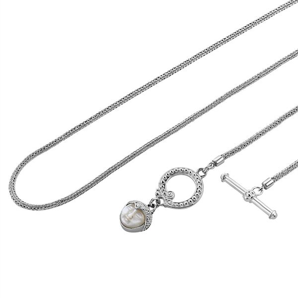 Sajen Silver- Perlmutt-Halskette, 50 cm, 3,23 ct. image number 4