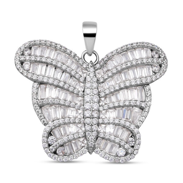 LUSTRO STELLA wei&szlig;er Zirkonia-Anh&auml;nger - 7,59 ct.