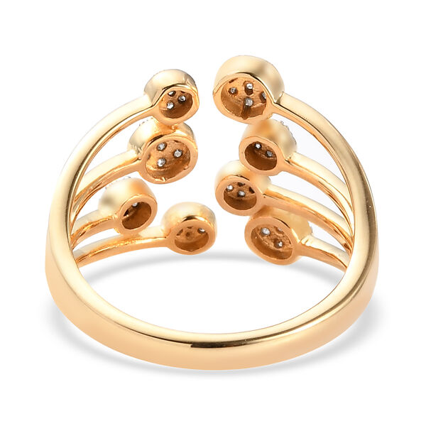 Diamant Ring 925 Silber Gelbgold Vermeil image number 6