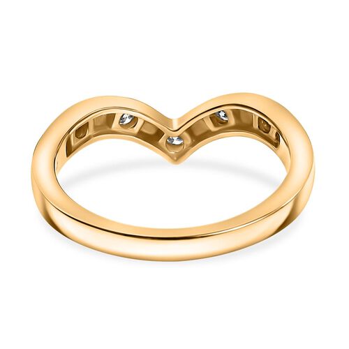 LUXURIANT DIAMOND- SI-GH Labor Diamant Ring, 925 Silber 750 Gelbgold Vermeil - 0,20 ct. image number 6