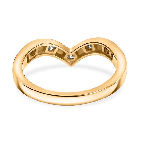 LUXURIANT SI-GH Labor Diamant Ring, 925 Silber 750 Gelbgold Vermeil - 0,20 ct. image number 6