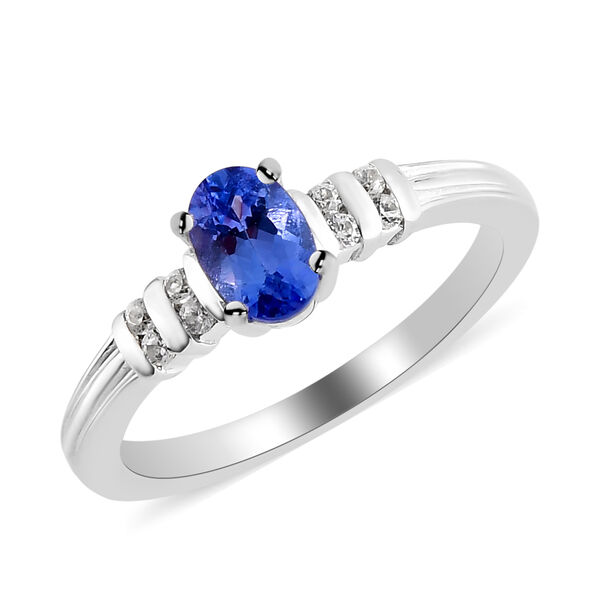 Tansanit und Zirkon Ring - 0,59 ct. image number 4