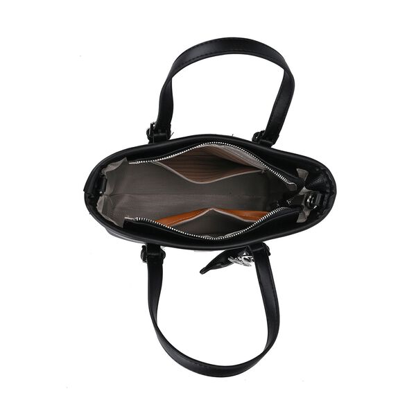 Crossbody Bag mit Designer-Anhänger in Kreuzform, Schwarz image number 7