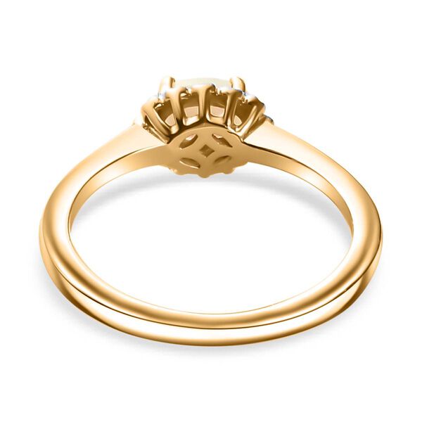 Natürlicher, äthiopischer Opal und Diamant Ring - 0,32 ct. image number 7