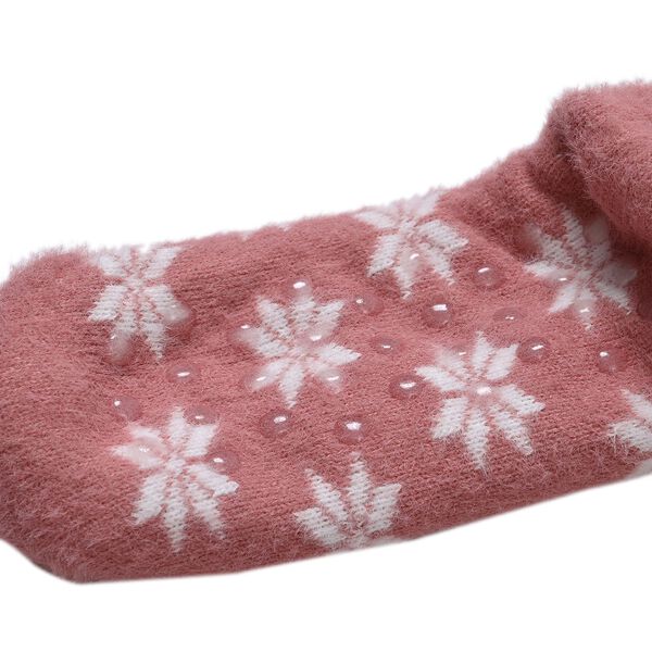 2er Set kuschelige Sherpa Socken, Schneeflocken image number 5