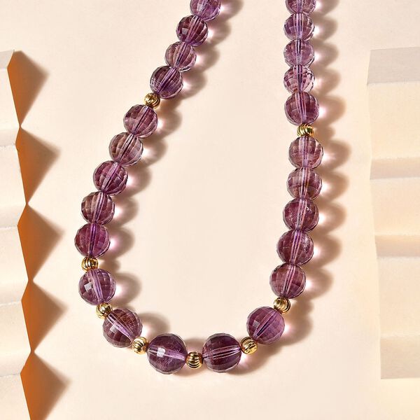 Rosa Amethyst Halskette, 45 cm - 250 ct. image number 2
