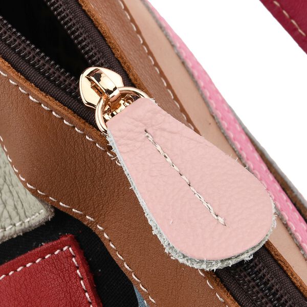 Chaos by Elsie- Echtleder-Crossbody-Tasche, RFID-Schutz, matte Pr&auml;gung, 32x12,5x22cm, Mehrfarbig image number 7