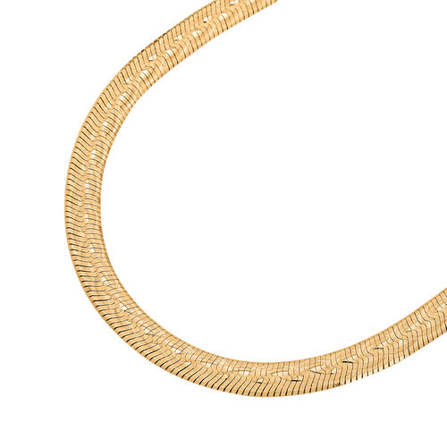 Chunky Choker flache Fischgrätenkette image number 1