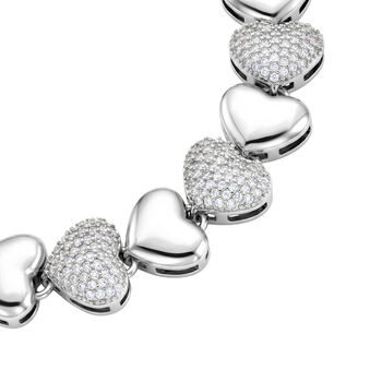 Wei&szlig;er Zirkonia Armband ca. 18 cm Nickelfreies Messing Standard 4.50 ct