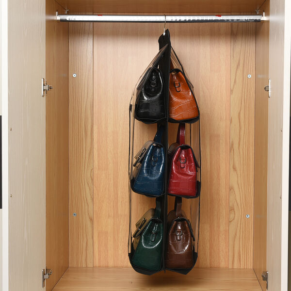 3er-Set h&auml;ngende Aufbewahrungstasche, Schwarz image number 4