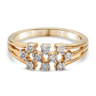 Diamant Ring 925 Silber vergoldet  ca. 0,05 ct image number 0