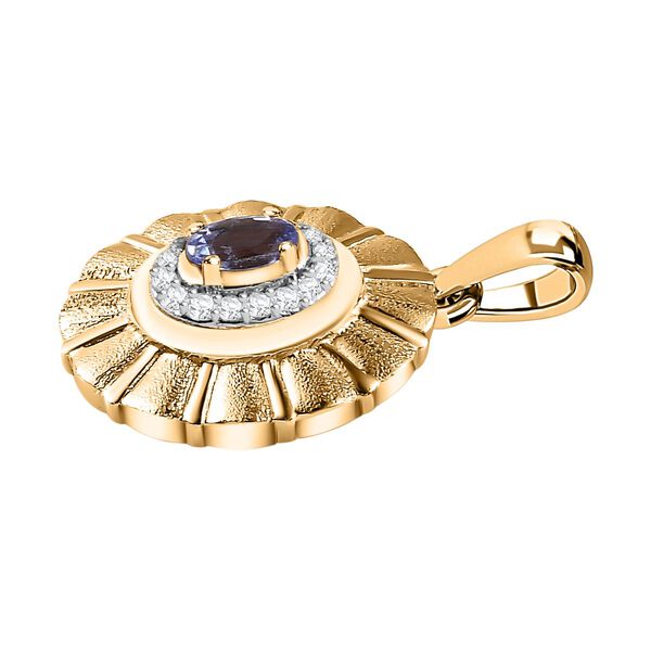 AA Tansanit und Zirkon Anhänger - 0,41 ct. image number 3