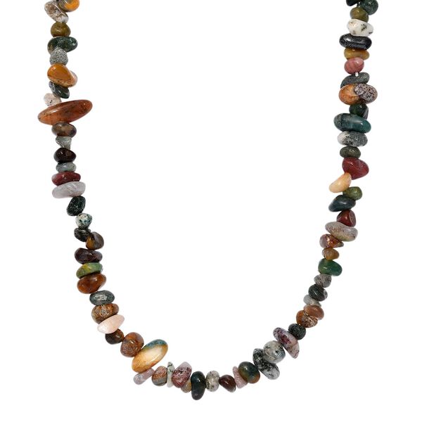AA Indischer Achat Kette 70 cm, ca. 270,00 ct. image number 0