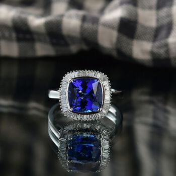 RHAPSODY AAAA Tansanit und VS Diamant Ring in 950 Platin - 4,93 ct.