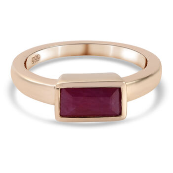 AAA Rubin Solit&auml;r-Ring, 585 Gelbgold (Gr&ouml;&szlig;e 17.00) ca. 1.03 ct