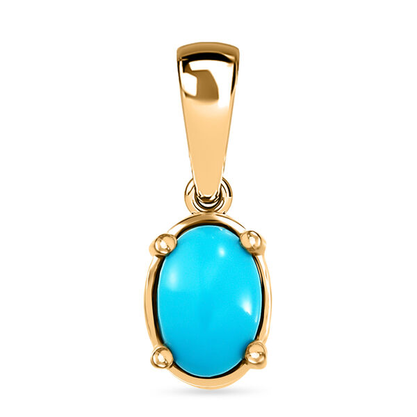D'Joy AA Sleeping Beauty T&uuml;rkis Anh&auml;nger 925 Silber 750 Vergoldet ca. 0,49 ct.