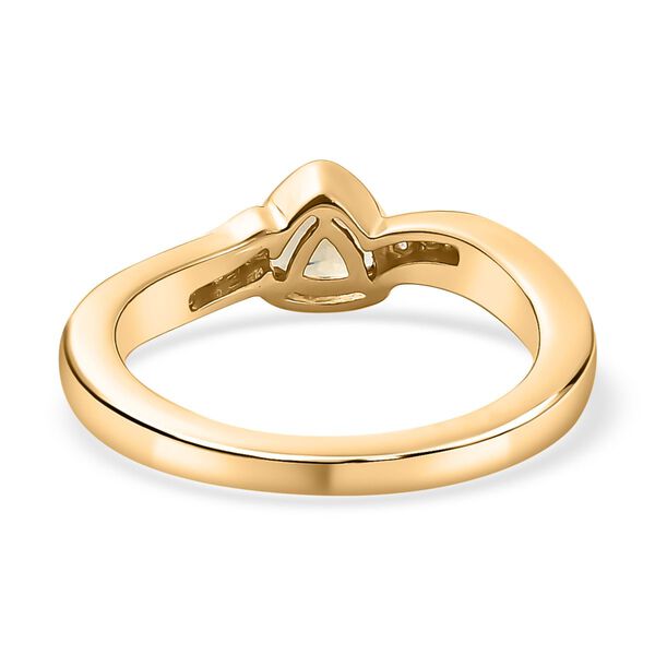 AA natürlicher, goldener Tansanit und Zirkon-Ring - 0,53 ct. image number 6