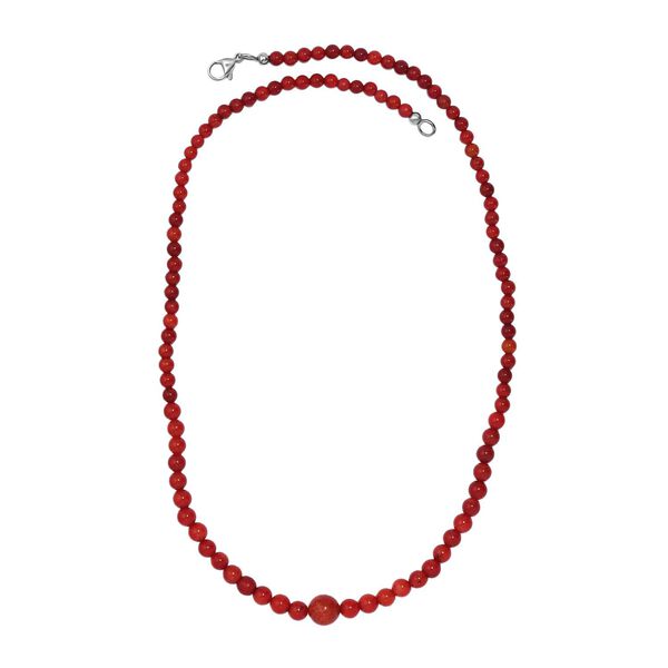 Schwamm Koralle Halskette ca. 50 cm Edelstahl platiniert ca. 88.88 ct image number 4