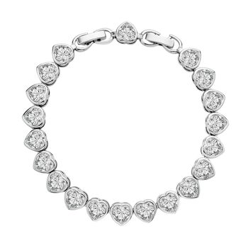 Wei&szlig;es Zirkonia Armband ca. 19 cm  ca. 10,00 ct