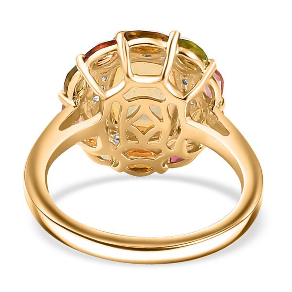 AA Nat&uuml;rlicher, &auml;thiopischer Welo Opal, Multi-Turmalin und Zirkon Ring - 2,45 ct. image number 7