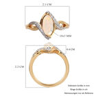 Natürlicher Äthiopischer Opal und Zirkon Ring 925 Silber 585 vergoldet image number 5
